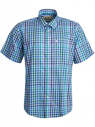 Barbour Hornby Short Sleeved Check Shirt - Racing Green (XL)